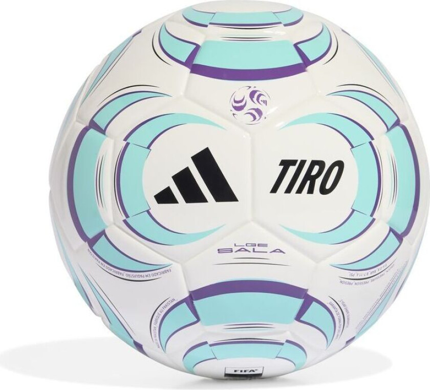 Fotball Tiro League Sala - Hvit/svart/flash Aqua, størrelse Ball SZ. Futsal