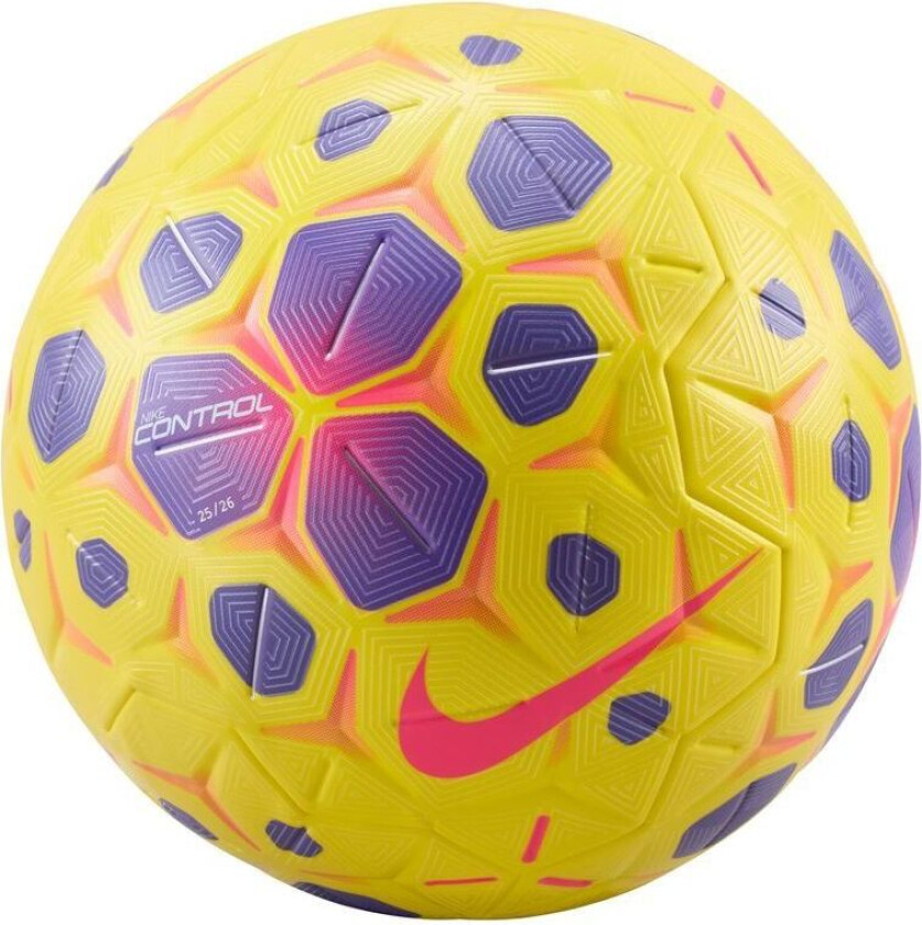 Fotball Control - Gul/lilla/rosa, størrelse Ball SZ. 5