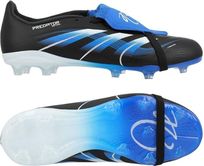 Predator League Fold-over Tongue FG/AG Jude Bellingham - Svart/Fottøy Hvit/Blå Barn, størrelse 29