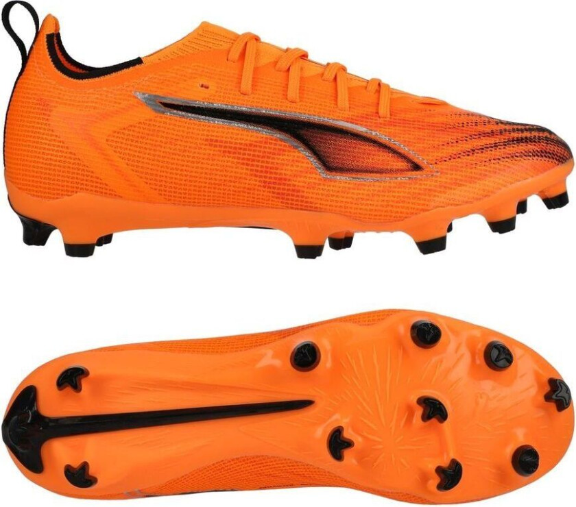 Ultra 6 Pro FG/AG Hot Pursuit - Varmebrann/ Svart/rød Barn, størrelse 28