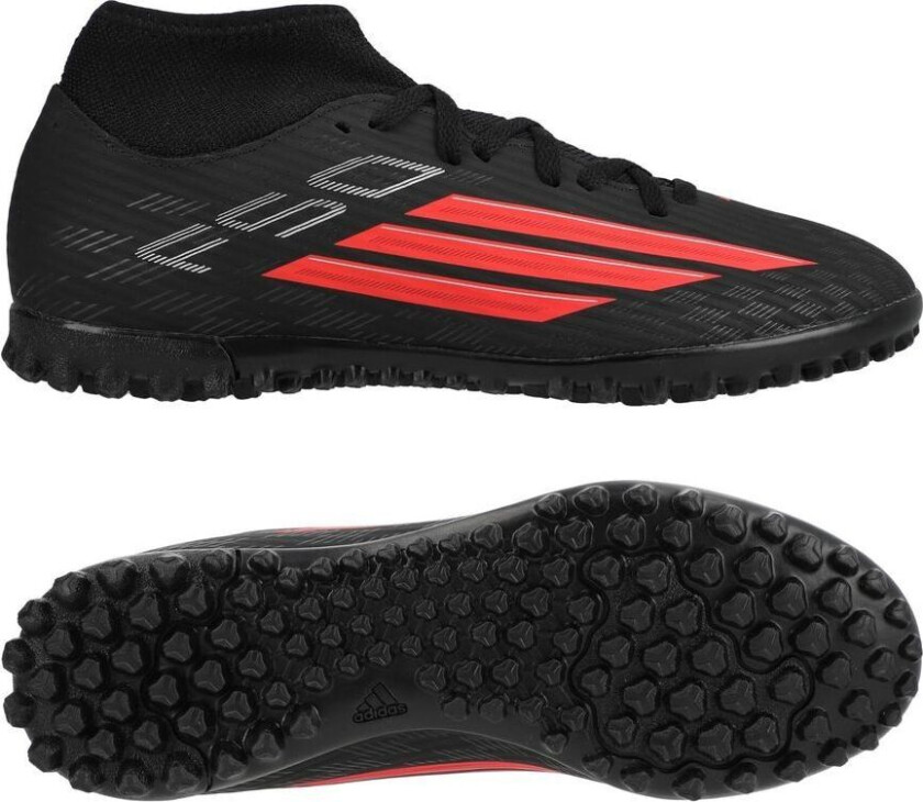 F50 Club Mid Tf Immortal Dna - Svart/lucid Red Barn - Turf (Tf), størrelse 37⅓