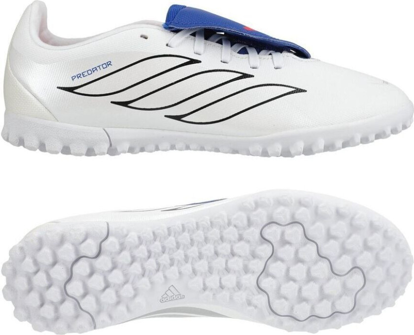 Predator Club Fold-over Tongue TF Icon Takeover - Fottøy Hvit/Sølv/Blå Barn - Turf (TF), størrelse 38