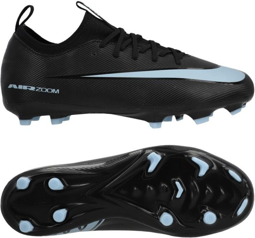 Air Zoom Mercurial Vapor 16 Academy MG Shadow - Svart/Isblå Barn - Multi Ground (MG), størrelse 36½