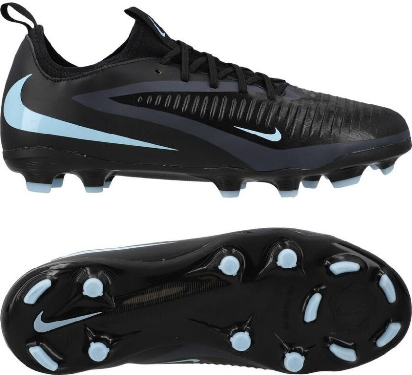 Phantom 6 Academy Low Cut MG Shadow - Svart/Isblå Barn - Multi Ground (MG), størrelse 36