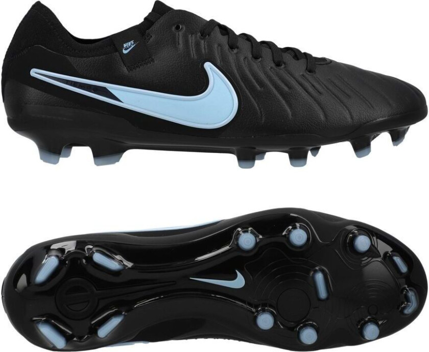Tiempo Legend 10 Pro FG Shadow - Svart/Isblå - Gress (FG), størrelse 41