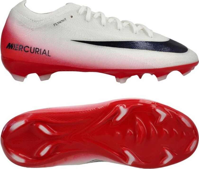Air Zoom Mercurial Vapor 16 Pro FG Fear Nothing - Hvit/Rød/Mørk Obsidian Barn - Gress (FG), størrelse 33