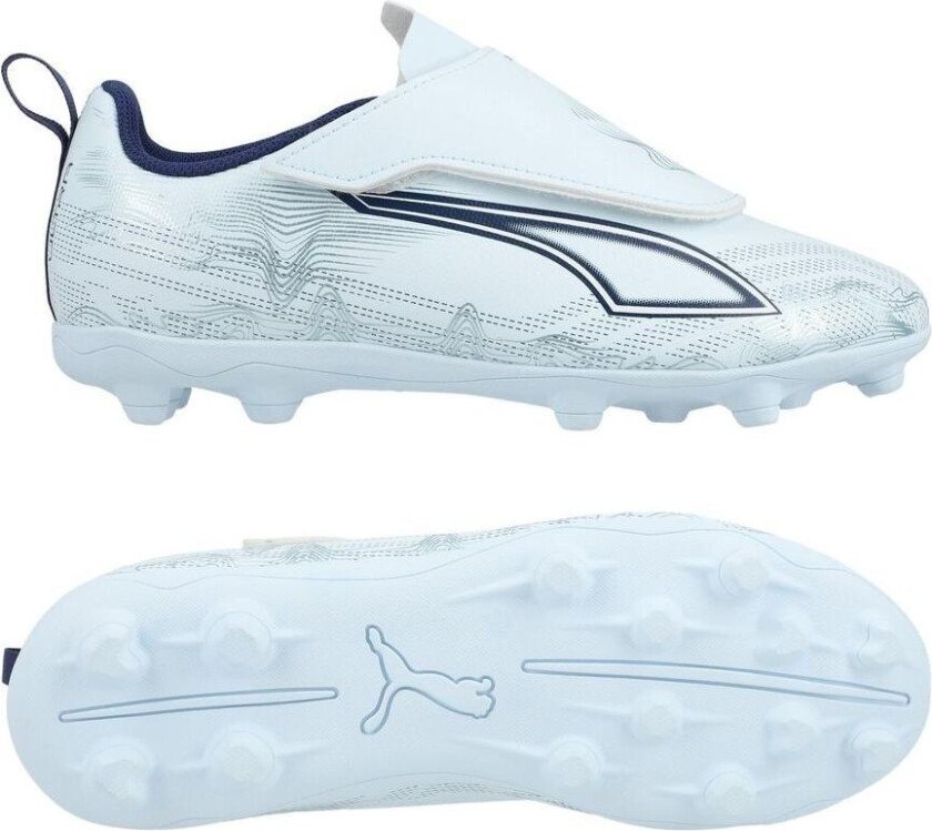 Ultra 6 Play Borrelås FG/AG Dreamrush - Isblå/ White/Blue Jewel Barn, størrelse 35½