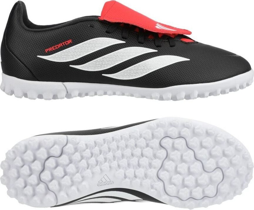 Predator Club Fold-over Tongue TF Immortal DNA - Svart/Fottøy Hvit/Lucid Red Barn - Turf (TF), størrelse 33