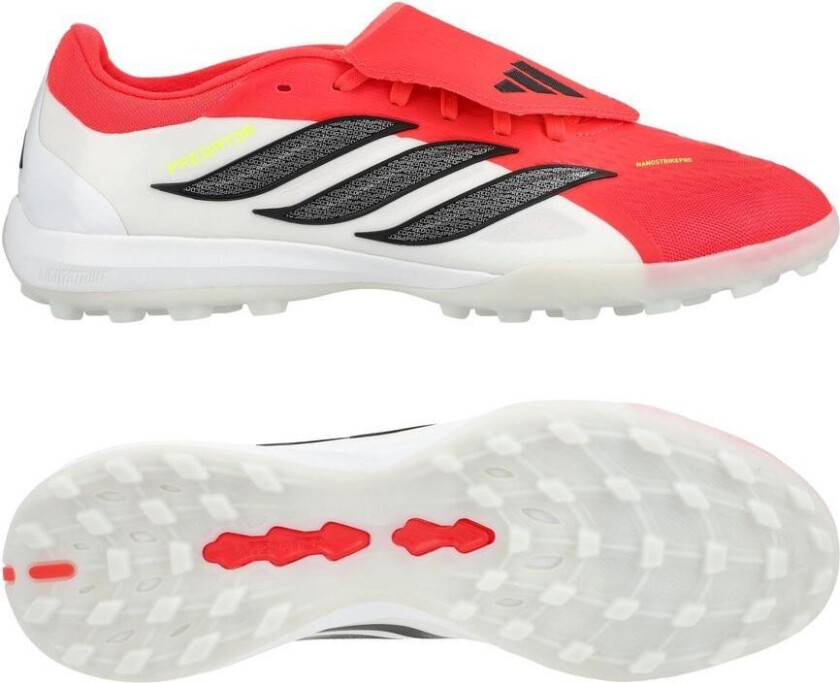 Predator Pro Fold-over Tongue TF Born For Goals - Lucid Red/Svart/Fottøy Hvit - Turf (TF), størrelse 48