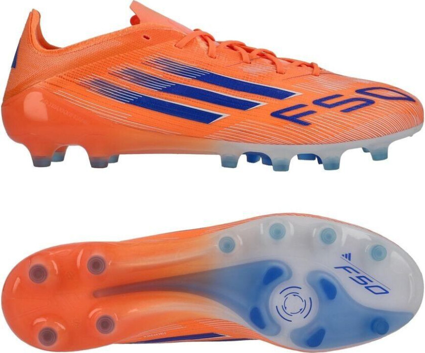 F50 Elite AG Coral Blaze - Oransje/Lucid Blue/Fottøy Hvit - Kunstgress (AG), størrelse 47⅓