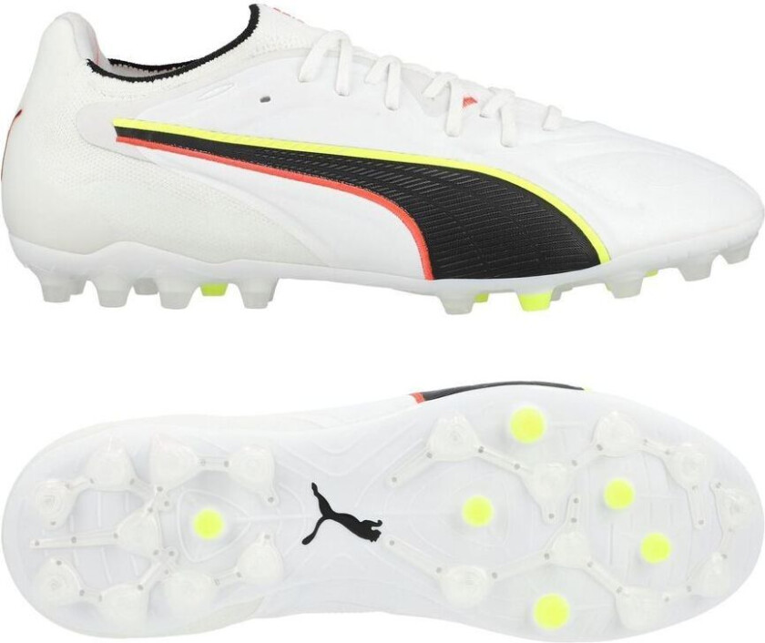 King 20 Ultimate MG Unleashed - White/rød/Gul, størrelse 45