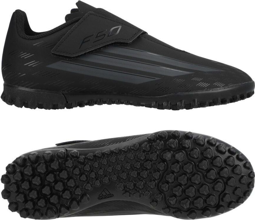 F50 Club Borrelås TF Immortal DNA - Svart/Grå/Svart Barn - Turf (TF), størrelse 26