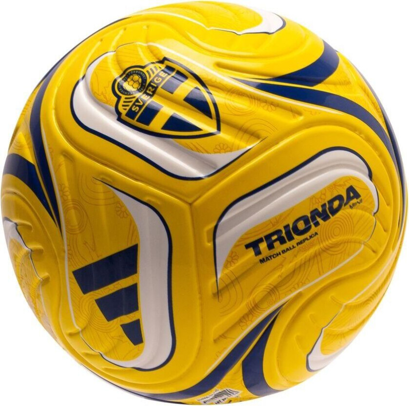 Sverige Fotball Mini Hjem World Cup 2026 - Gul/Blå - adidas, størrelse Ball SZ. 1