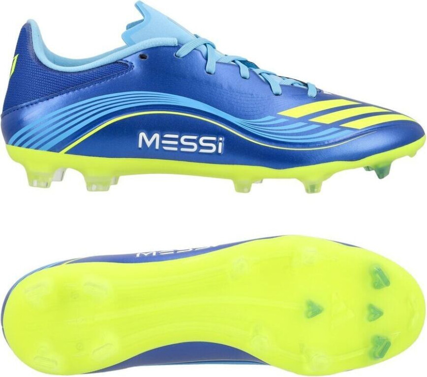 F50 Messi League FG/AG VIS10N - Blå/Gul/Blå, størrelse 48