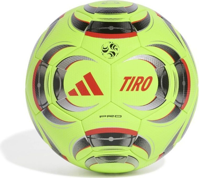 Fotball Tiro Pro Vinter - Sitron/svart/lucid Red, størrelse Ball SZ. 5