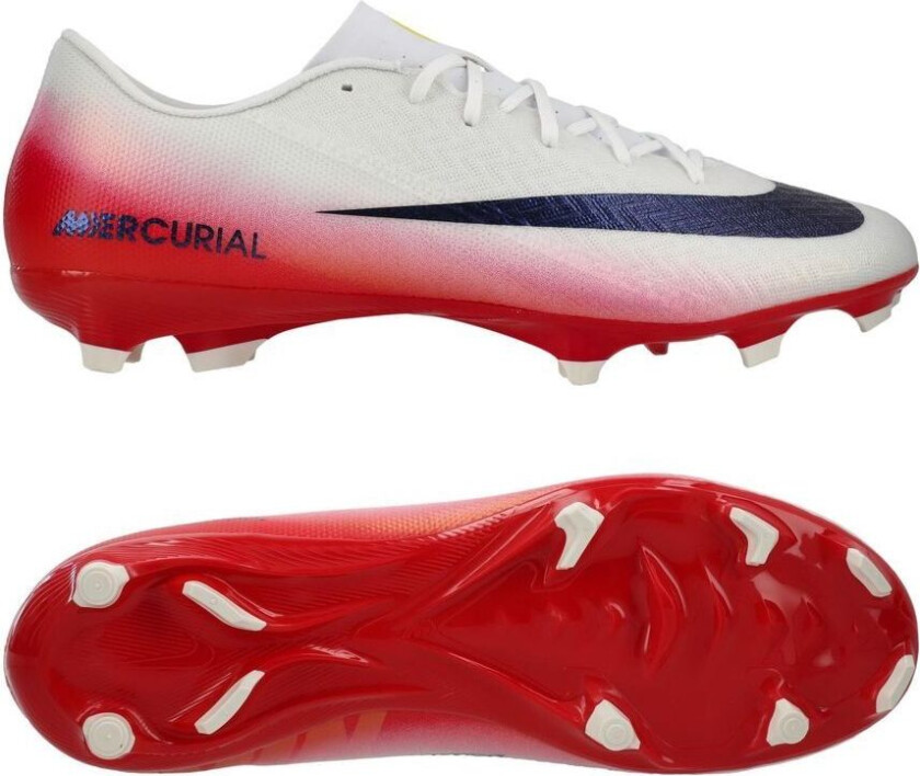 Air Zoom Mercurial Vapor 16 Academy MG Fear Nothing - Hvit/Rød/Mørk Obsidian - Multi Ground (MG), størrelse 44½