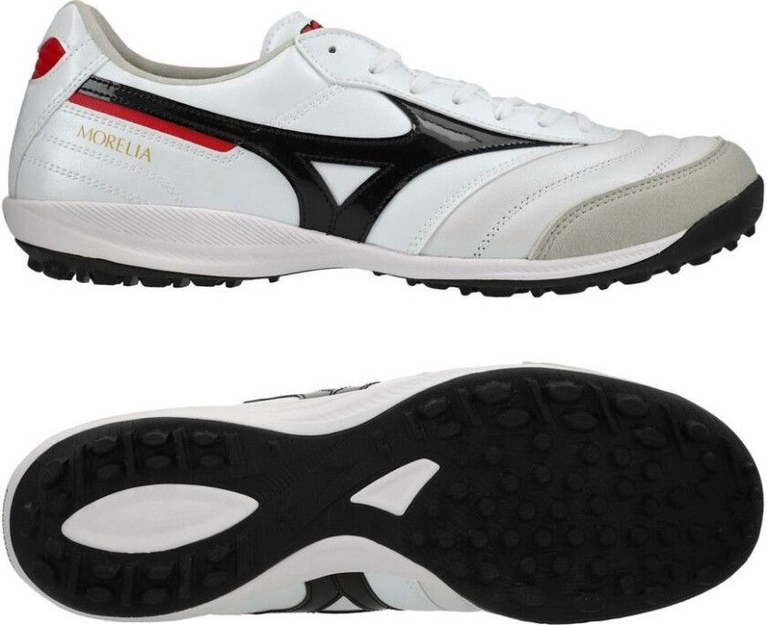 Morelia Sala Elite TF - Hvit/Svart/Rød - Turf (TF), størrelse 44