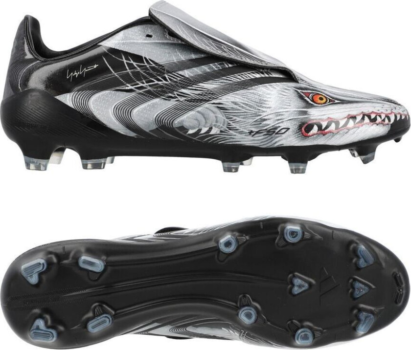 F50 Elite Tunit Y-3 FG - Sølv Metallisk/Svart/Grå LIMITED EDITION - Gress (FG), størrelse 40