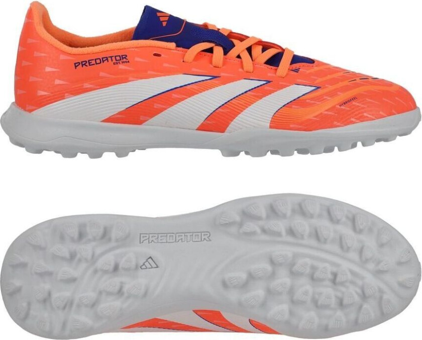 Predator League TF Coral Blaze - Oransje/Fottøy Hvit/Oransje Barn - Turf (TF), størrelse 35½