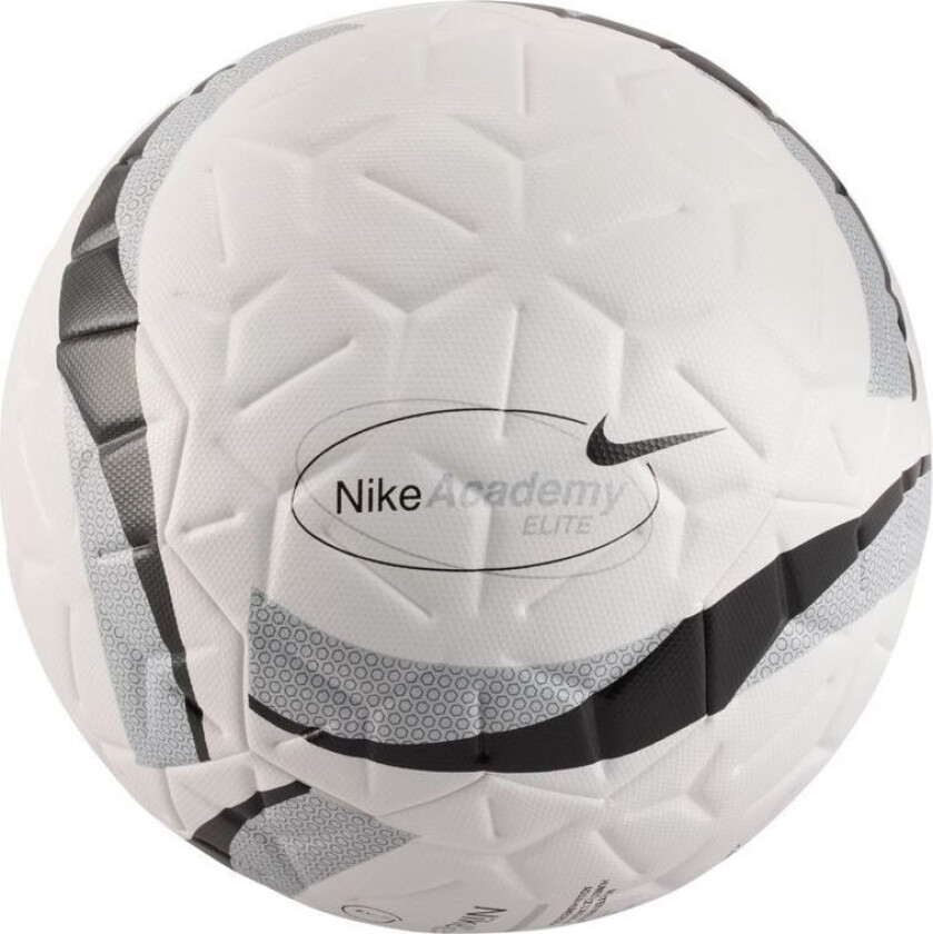 Fotball Academy Elite - Hvit/Sølv/Svart, størrelse Ball SZ. 5