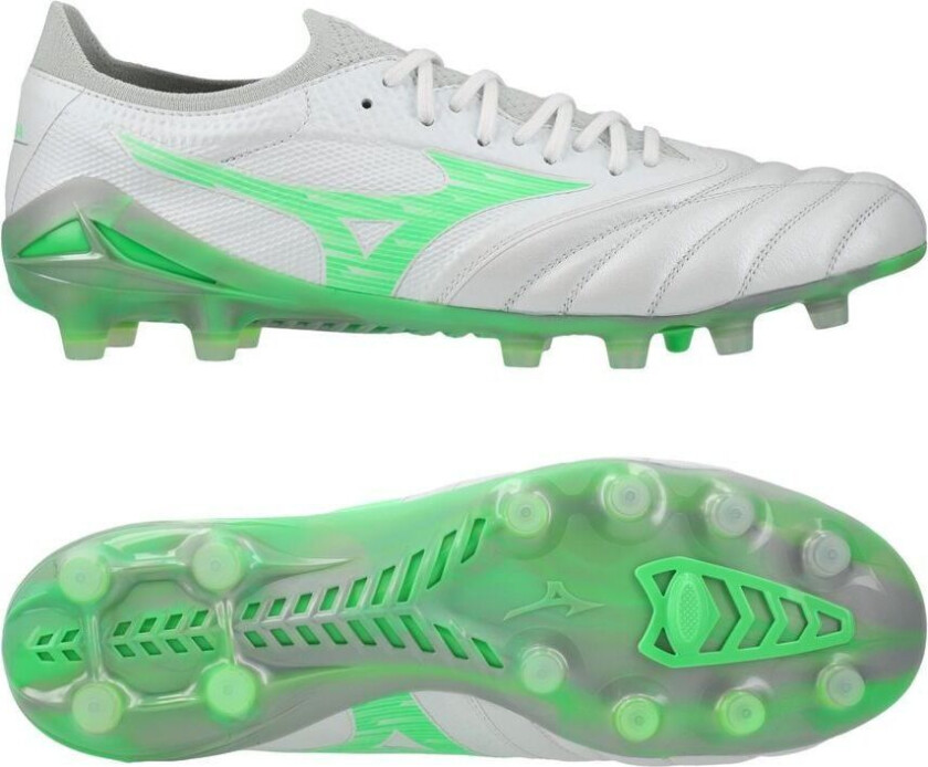 Morelia Neo IV Beta Elite FG Frontier - Hvit/Neon Grønn/Cool Gray - Gress (FG), størrelse 38