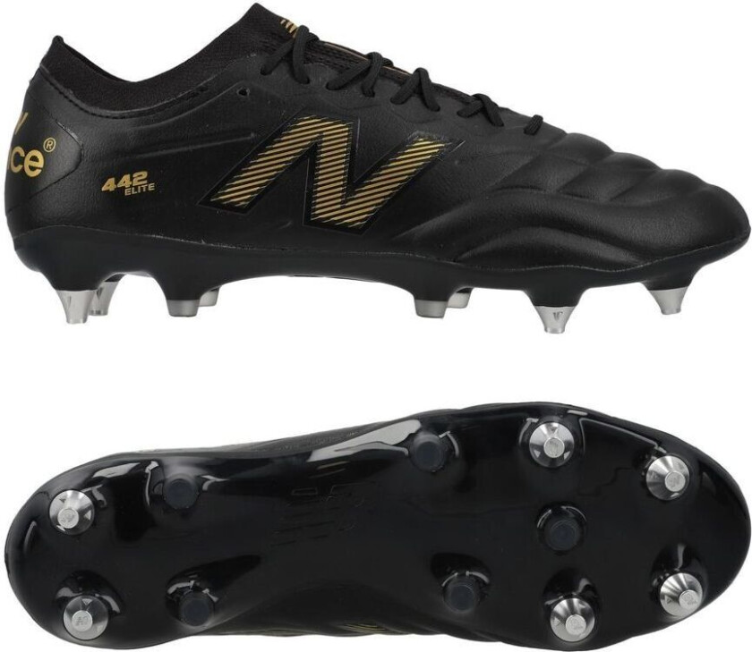 442 V2 Elite Sg 10 Year - Svart/gull - Vått Gress (Sg), størrelse 40