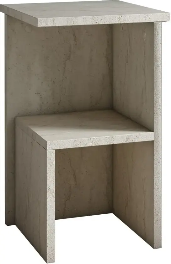 Tunel Nattbord 29,6x50x29,6 cm - Travertin