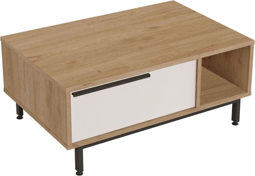 Nilena Sofabord 90x37,6x60 cm - Eik og hvit