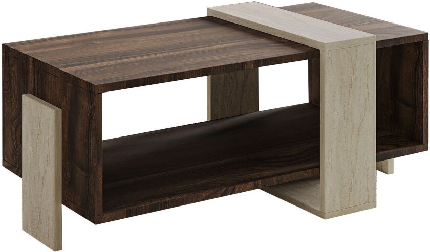 Norell Sofabord 90x40x49 cm - Travertine Walnut