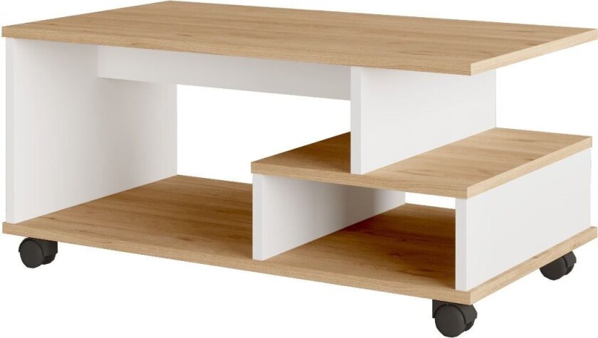 Solven Sofabord 90x42,5x51 cm - Eik og hvit