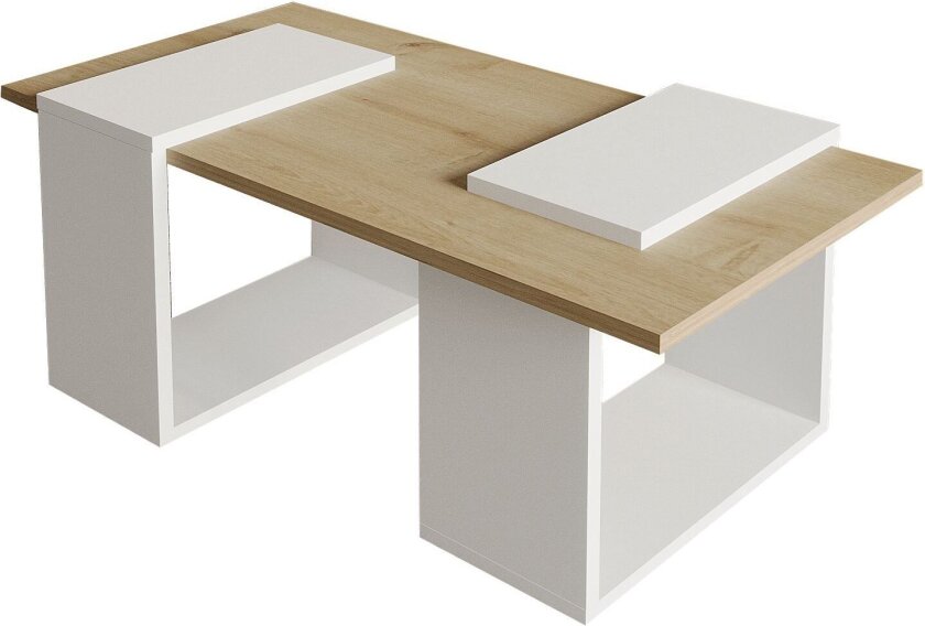 Matris Sofabord 90x37x46,6 cm - Hvit og safireik