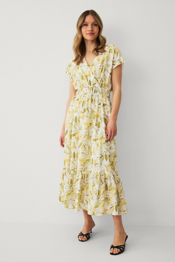 Maxikjole med vaffelsøm - Natur