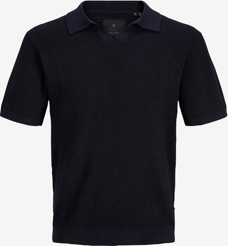 Pologenser jprBlahudson Knit Split Neck SS SN - Blå