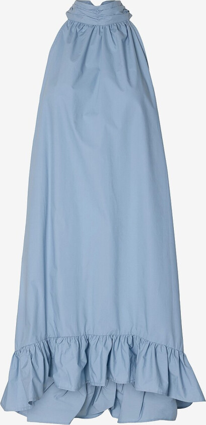 Kjole slfDelia Regular Short Halterneck - Blå
