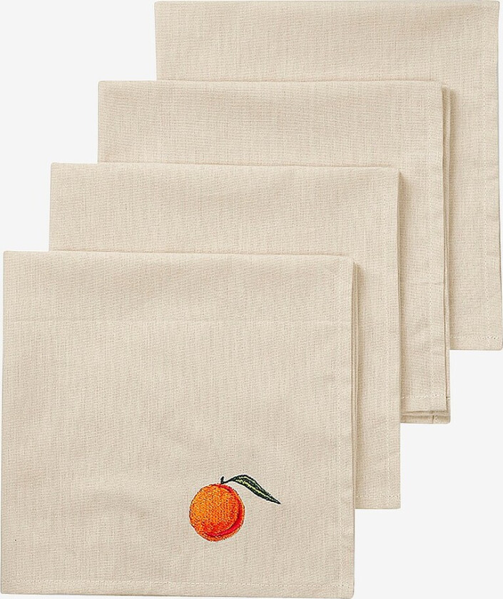 Serviettsett Soda Oranges - Beige