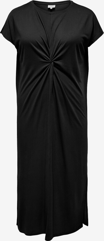 Maxikjole carNicky S/S O-neck - Svart