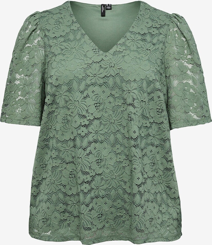 Topp vmcHoney Lace S/S Wvn GA Cur - Grønn