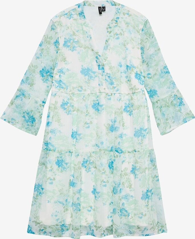 Kjole vmSmilla 3/4 Short Dress Wvn - Hvit