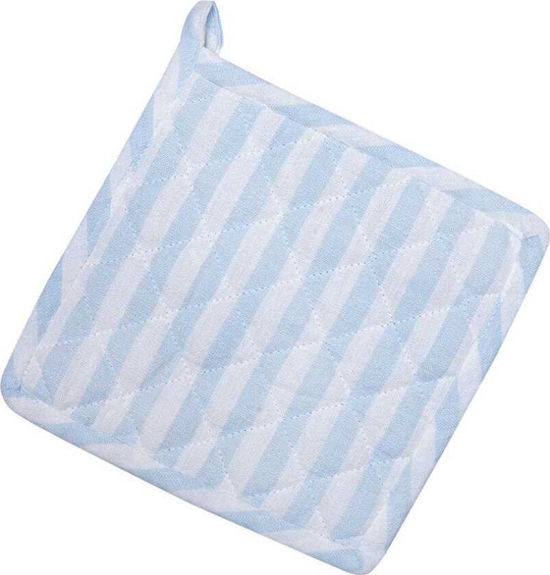 Tekstil Gryteklut 20x20cm Striper Lys Blå/Hvit