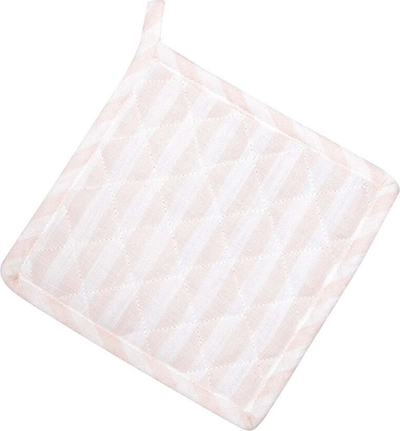 Tekstil Gryteklut 20x20cm Striper Lys Rosa/Hvit