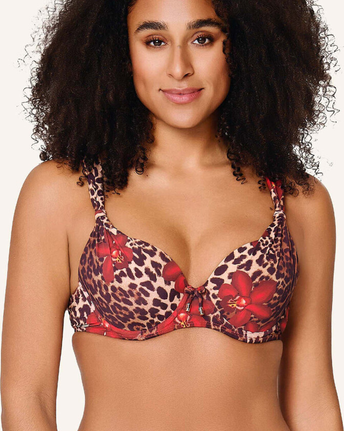Leopard Flower Shine bikinitopp med bøyle, leopard, Størrelse: 36C, Kvinner