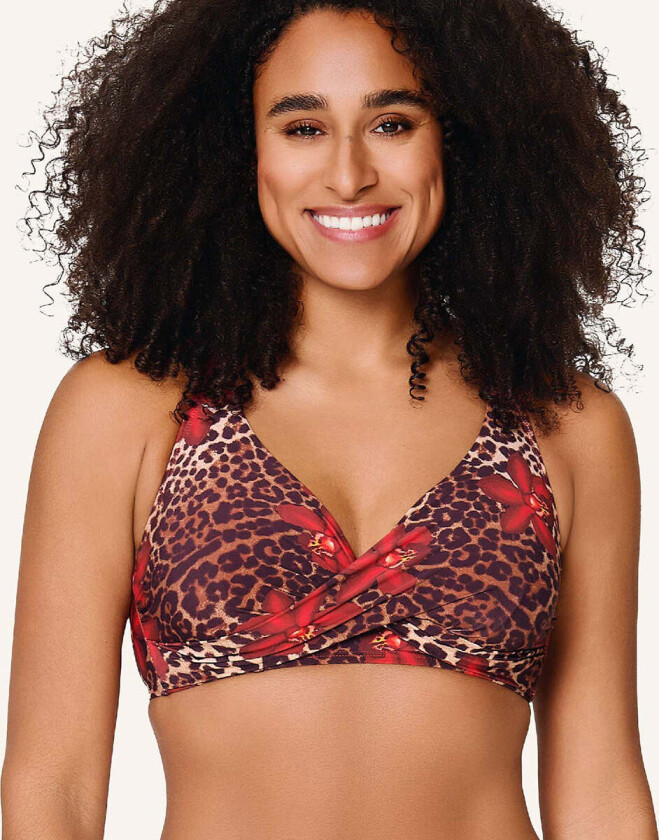 Leopard Flower Shine bikinitopp med bøyle, leopard, Størrelse: 42D, Kvinner