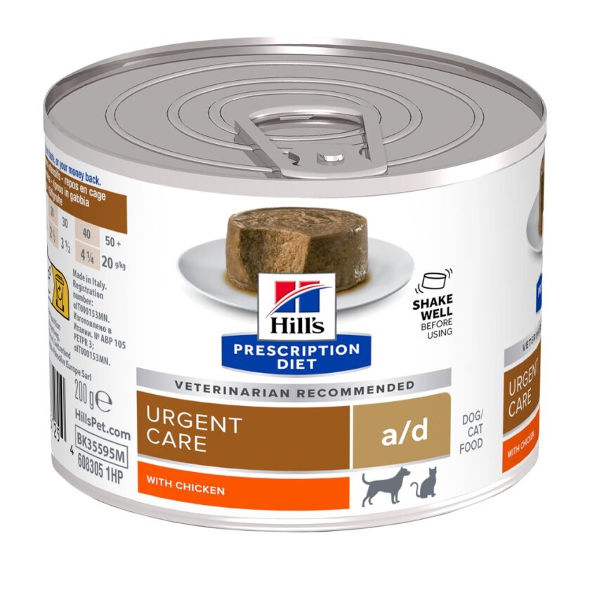 a/d Restorative Care Hunde- og kattefôr med kylling - 24 x 200 g