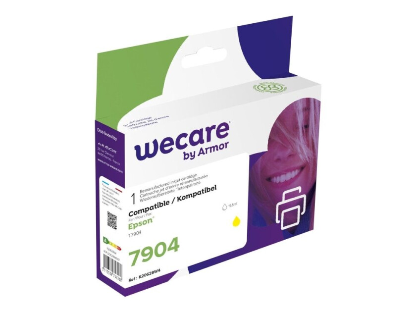 Wecare - 19.5 ml - gul - kompatibel - blekkpatron - for Epson WorkForce Pro WF-4630DWF, WF-4640DTWF, WF-5110DW, WF-5190DW, WF-5620DWF, WF-5690DWF