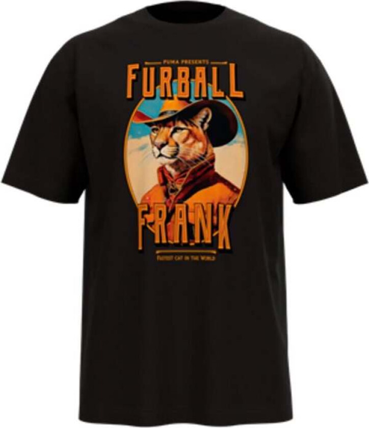 T-skjorte - GRAPHIC Cat Cowboy Relaxed T-skjorte - S til XXL - Herrer - svart