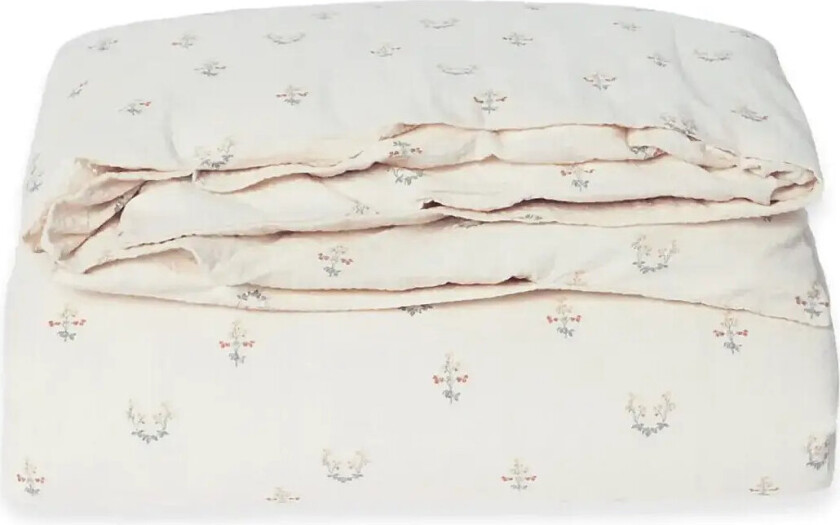 Seersucker Duvet Cover Single, 140X200 Cm, La Fraise - Cream - 140X200 x 140
