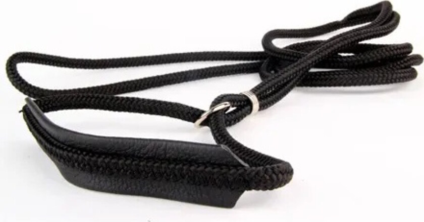 Utstillingskobbel med lærfront sort 4mm-120cm