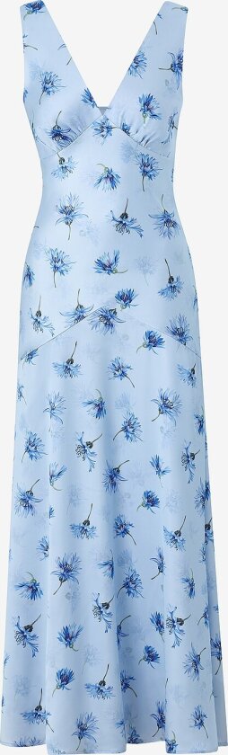 Maxikjole Sleeveless Satin Maxi Dress - Blå