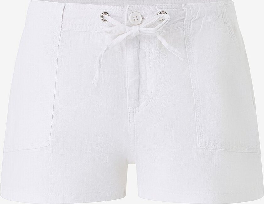 Shorts i lin Linen Blend Mini Cargo - Hvit
