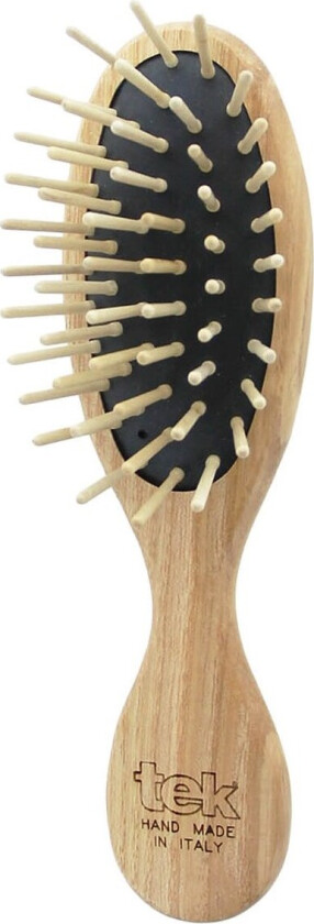 Small Oval Hair Brush With Short Wooden Pins
